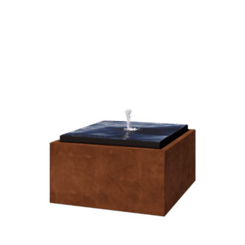 Kortena tērauda dārza strūklaka - Orin - 80 x 80 x 40 cm - Ar LED apgaismojums