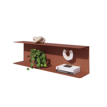 Tērauda sienas plaukts - C-veida - 100 x 20 x 28 cm - Corten look