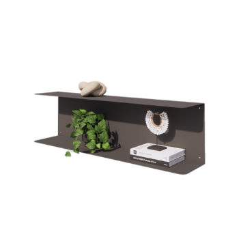 Tērauda sienas plaukts - C-veida - 100 x 20 x 28 cm - RAL7016 matēts (antracīta pelēks)