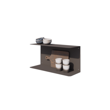 Tērauda sienas plaukts - C-veida - 60 x 20 x 28 cm - RAL7016 matēts (antracīta pelēks)