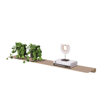 Tērauda sienas plaukts - L-veida - 120 x 20 x 5 cm - Sand look