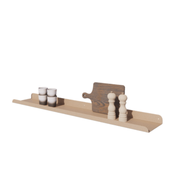 Tērauda sienas plaukts - U-veida - 120 x 20 x 5 cm - Sand look