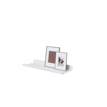 Tērauda sienas plaukts - U-veida - 60 x 20 x 5 cm - RAL9010 matēts (balts)