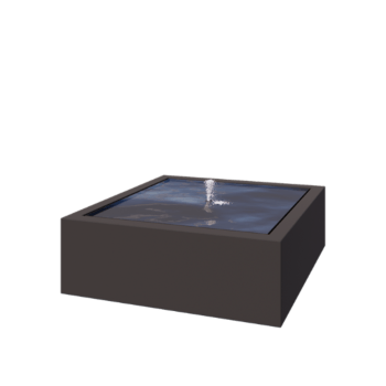 Alumīnija dārza strūklaka - Lyra - 120 x 120 x 40 cm - RAL7016 matēts (antracīta pelēks) - Ar LED apgaismojums