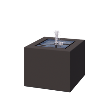 Alumīnija dārza strūklaka - Lyra - 50 x 50 x 40 cm - RAL7016 matēts (antracīta pelēks) - Ar LED apgaismojums