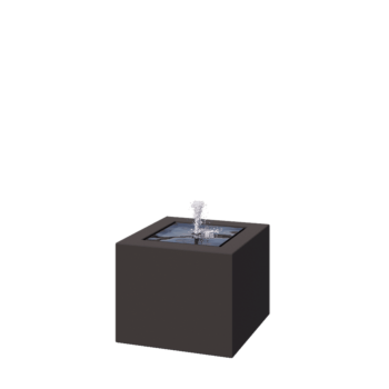 Alumīnija dārza strūklaka - Lyra - 50 x 50 x 40 cm - RAL7016 matēts (antracīta pelēks) - Ar LED apgaismojums