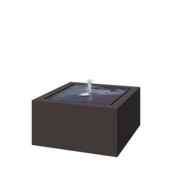 Alumīnija dārza strūklaka - Lyra - 80 x 80 x 40 cm - RAL7016 matēts (antracīta pelēks) - Ar LED apgaismojums