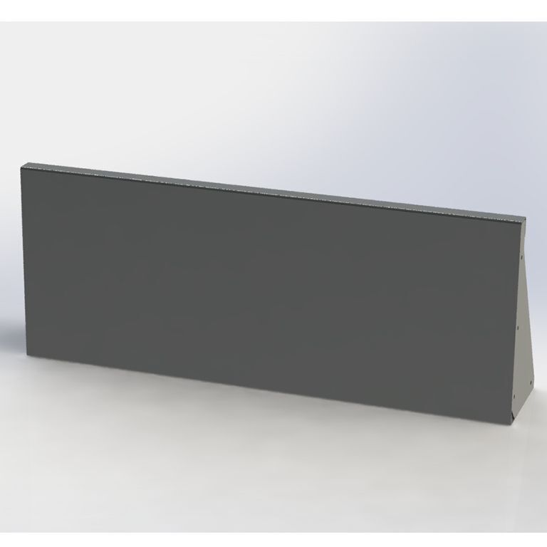 Pulverpārklāta tērauda atbalsta siena taisns 100 cm (augstums 40 cm)