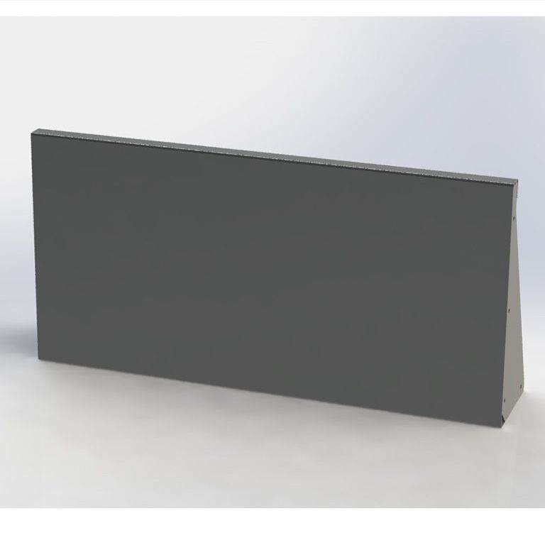 Pulverpārklāta tērauda atbalsta siena taisns 100 cm (augstums 50 cm)