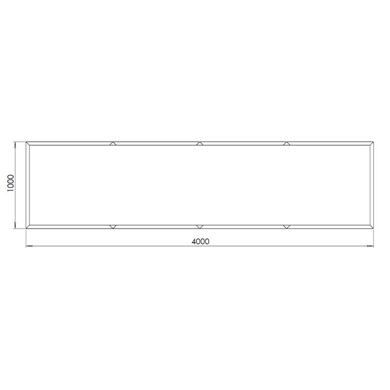 Kortena tērauda puķu kaste Texas xxl 400 x 100 cm