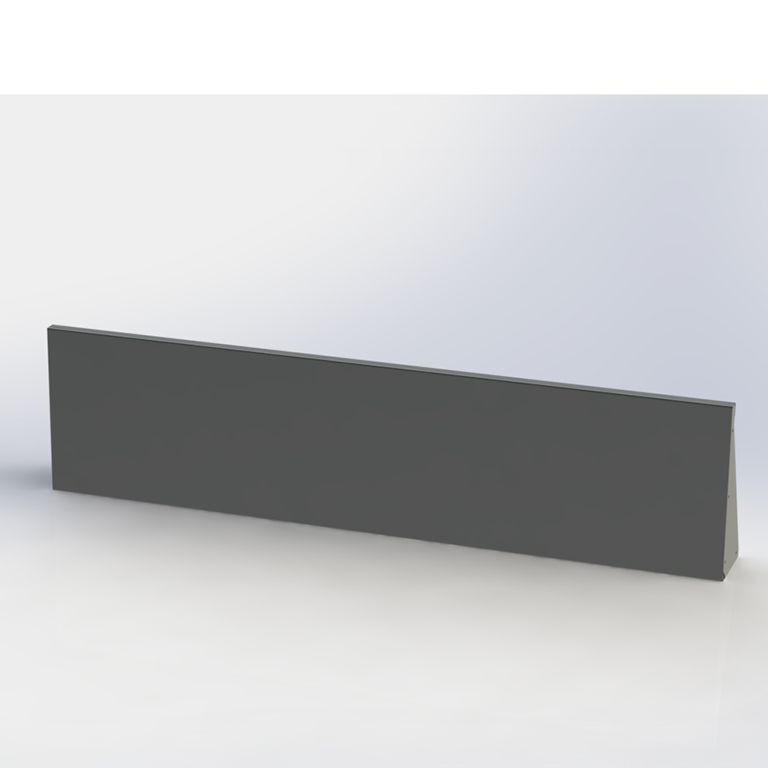 Pulverpārklāta tērauda atbalsta siena taisns 200 cm (augstums 40 cm)