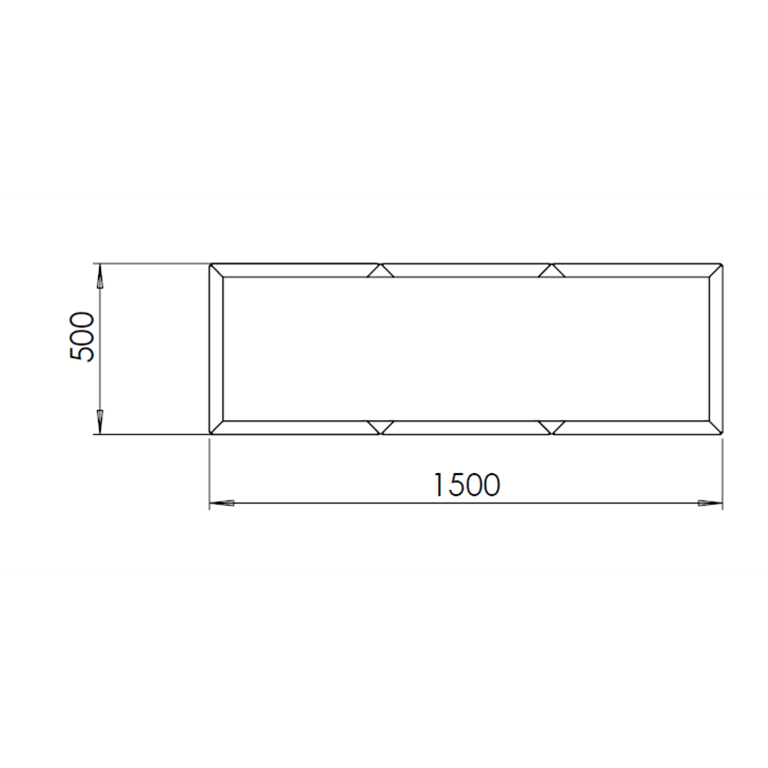 Pulverpārklāta tērauda puķu kaste Texas xxl 150 x 50 cm