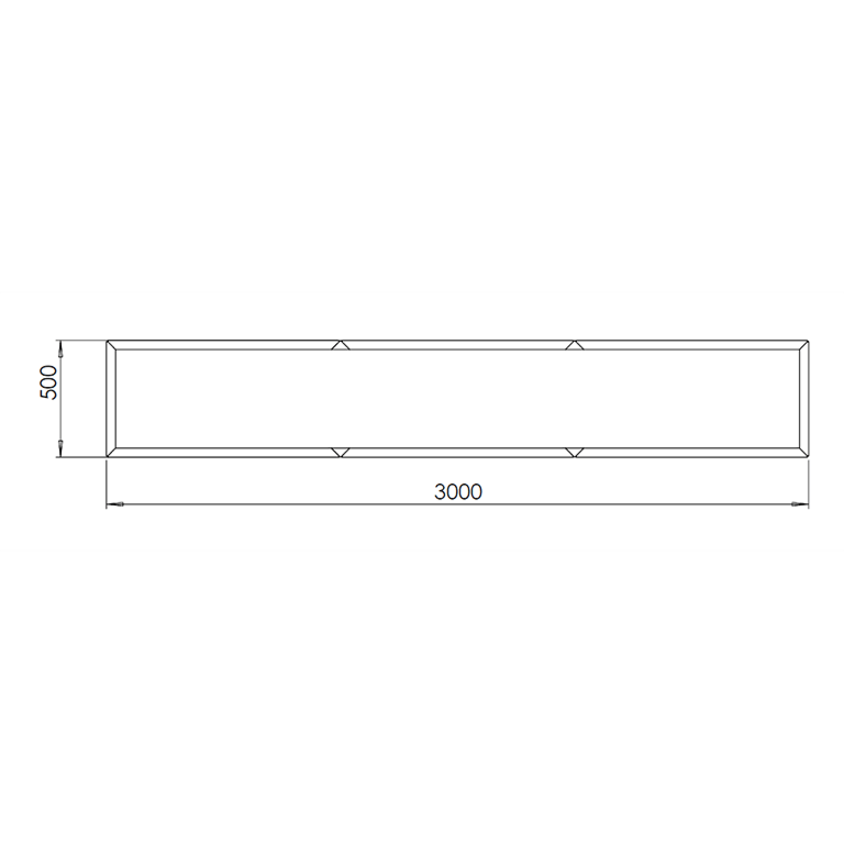 Pulverpārklāta tērauda puķu kaste Texas xxl 300 x 50 cm