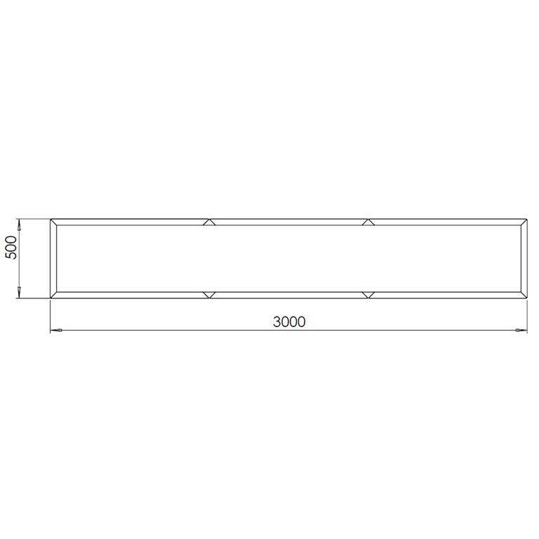 Kortena tērauda puķu kaste Texas xxl 300 x 50 cm