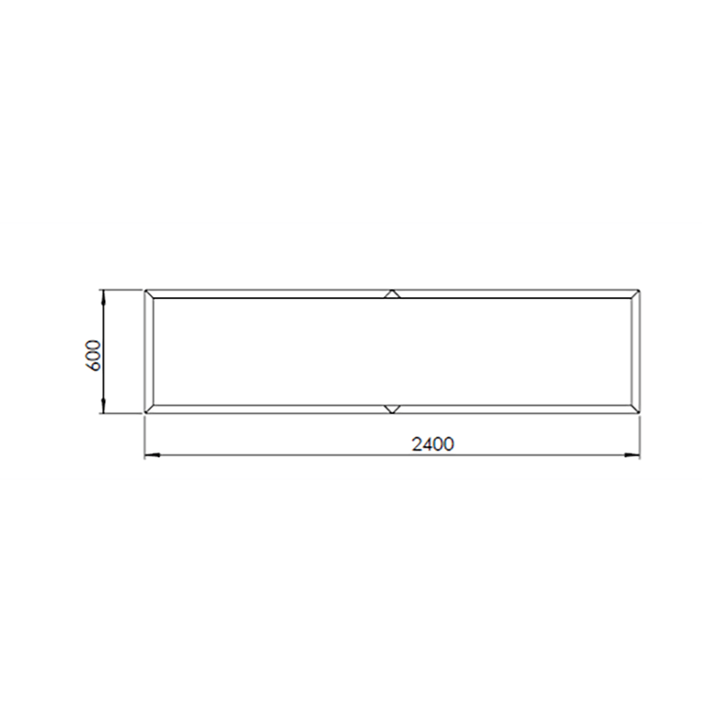 Pulverpārklāta tērauda puķu kaste Texas xxl 240 x 60 cm