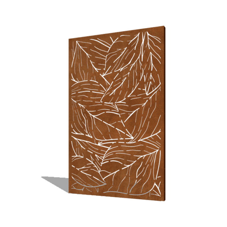 Kortena tērauda dārza panelis lapas 120 x 6 x 190 cm