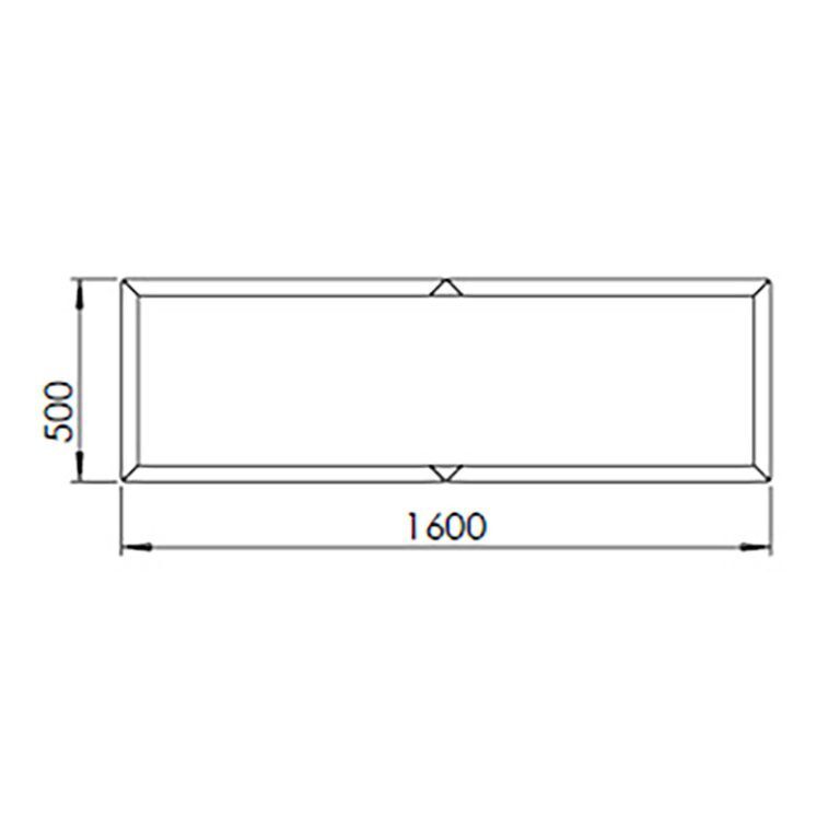 Pulverpārklāta tērauda puķu kaste Texas xxl 160 x 50 cm