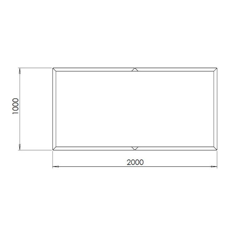 Pulverpārklāta tērauda puķu kaste Texas xxl 200 x 100 cm
