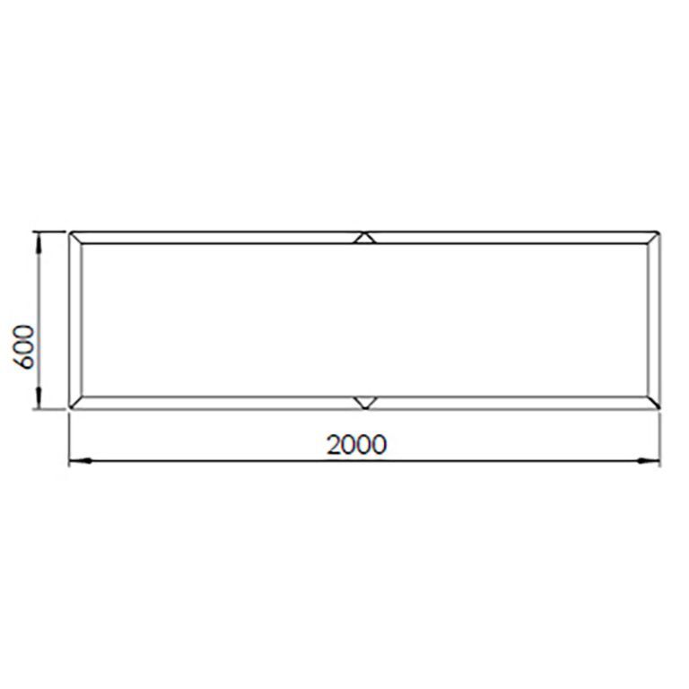 Kortena tērauda puķu kaste Texas xxl 200 x 60 cm