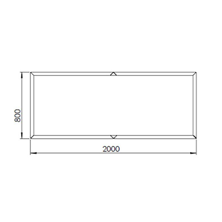 Pulverpārklāta tērauda puķu kaste Texas xxl 200 x 80 cm