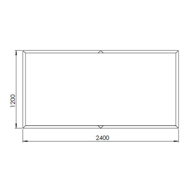 Pulverpārklāta tērauda puķu kaste Texas xxl 240 x 120 cm