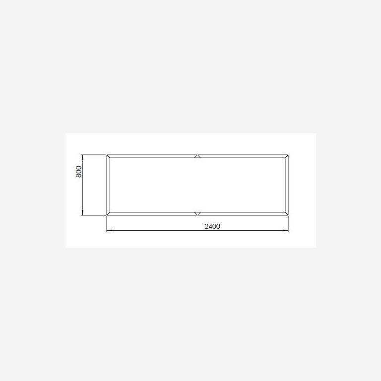 Pulverpārklāta tērauda puķu kaste Texas xxl 240 x 80 cm