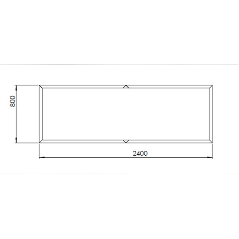 Pulverpārklāta tērauda puķu kaste Texas xxl 240 x 80 cm