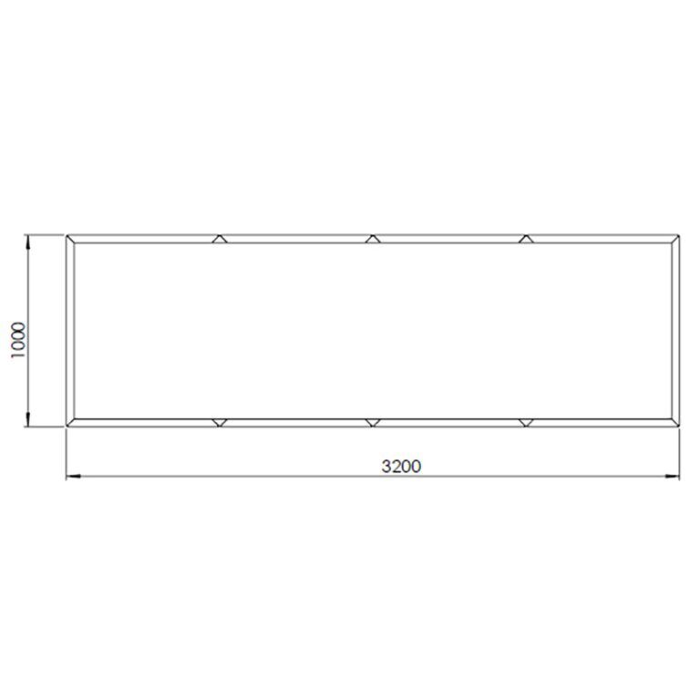 Pulverpārklāta tērauda puķu kaste Texas xxl 320 x 100 cm