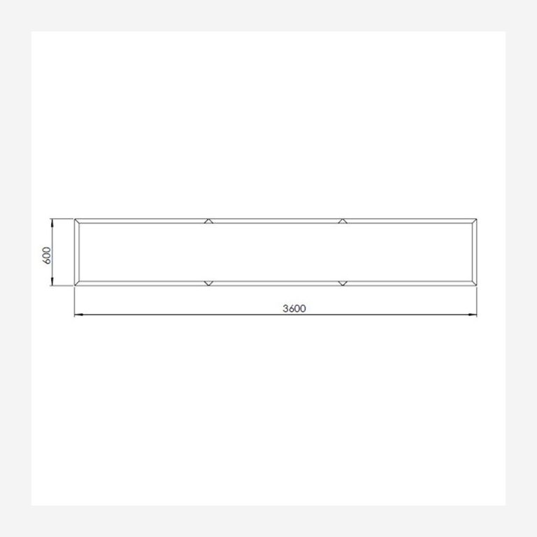 Pulverpārklāta tērauda puķu kaste Texas xxl 360 x 60 cm