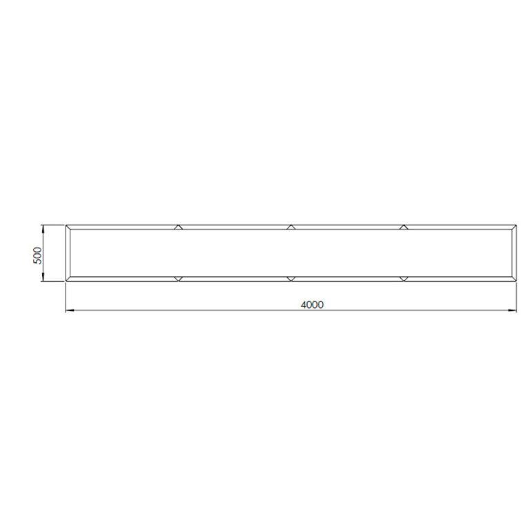 Kortena tērauda puķu kaste Texas xxl 400 x 50 cm