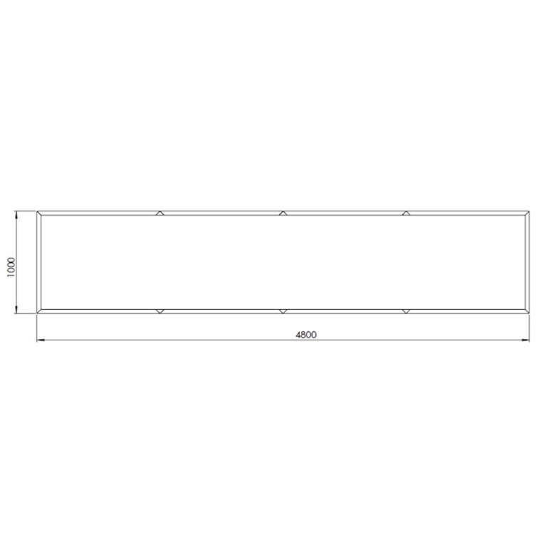 Kortena tērauda puķu kaste Texas xxl 480 x 100 cm