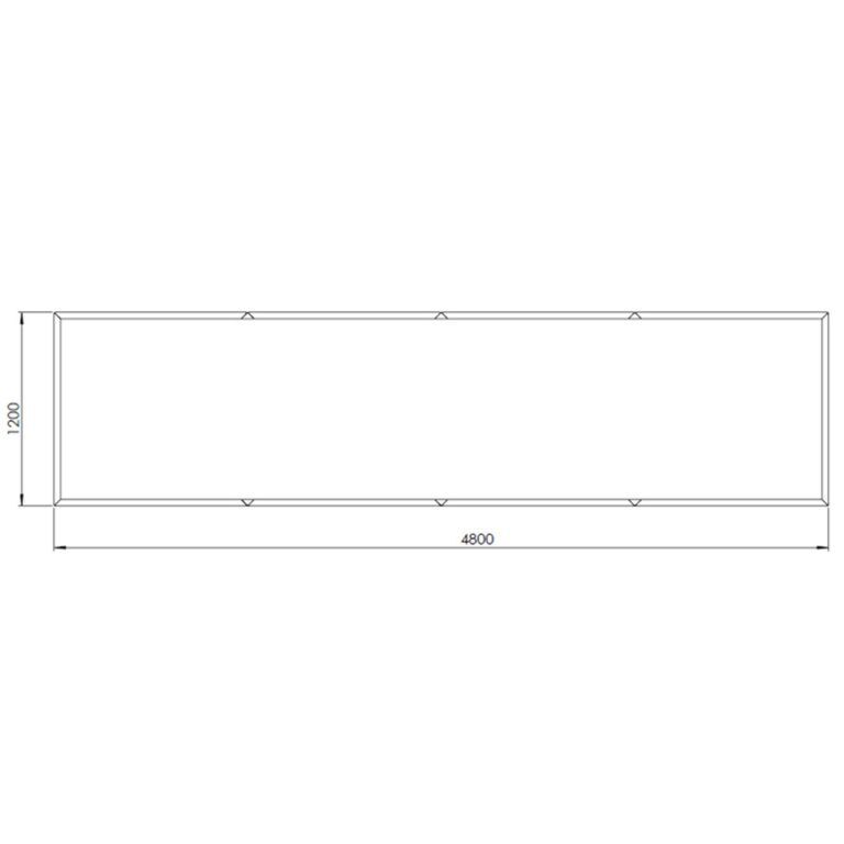 Pulverpārklāta tērauda puķu kaste Texas xxl 480 x 120 cm