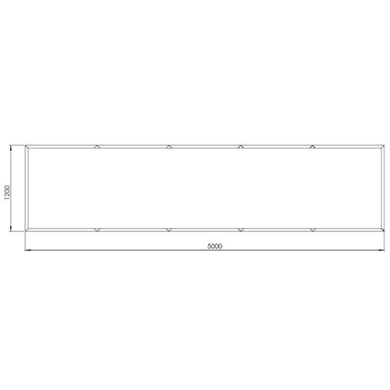 Pulverpārklāta tērauda puķu kaste Texas xxl 500 x 120 cm