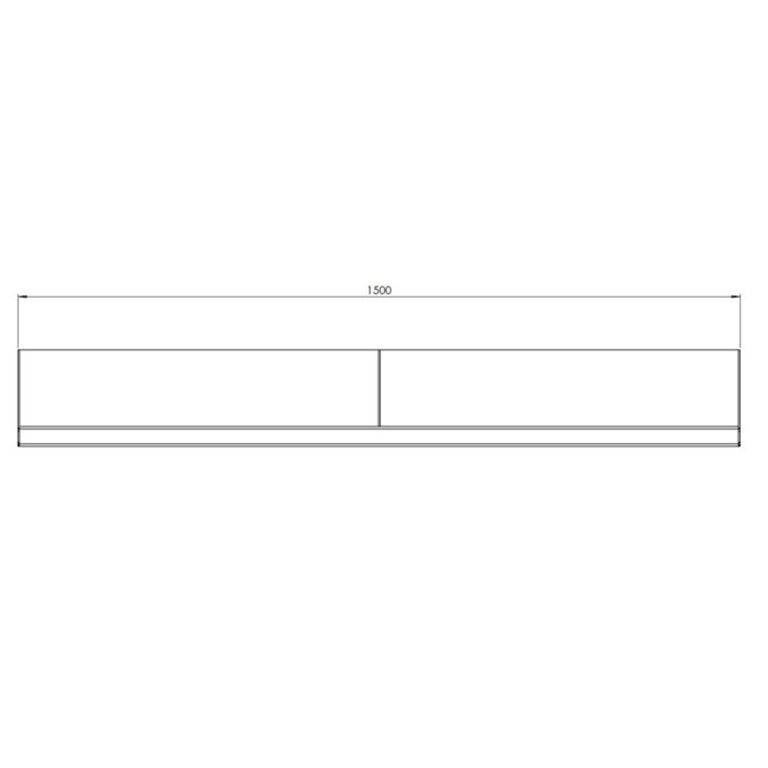 Kortena tērauda atbalsta siena taisns 150 cm (augstums 60 cm)
