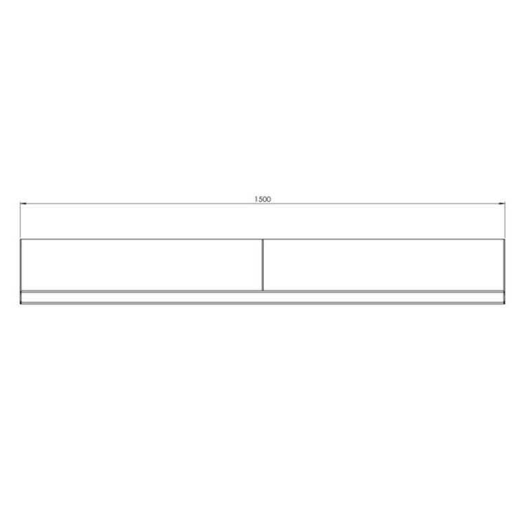 Kortena tērauda atbalsta siena taisns 150 cm (augstums 30 cm)