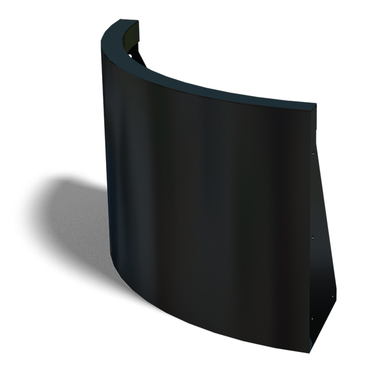 Pulverpārklāta tērauda atbalsta siena ārējā līkne 50 x 50 cm (augstums 40 cm)