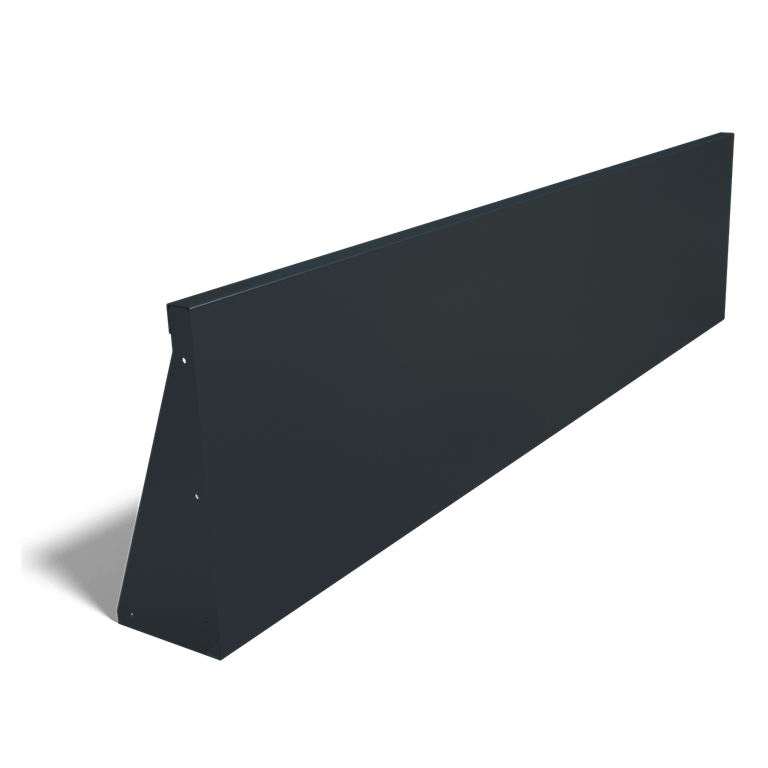 Pulverpārklāta tērauda atbalsta siena taisns 200 cm (augstums 50 cm)