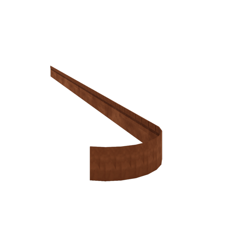 Kortena tērauda dobes apmale - Saplacināta FLEX - Augstums 13 cm - 150 cm
