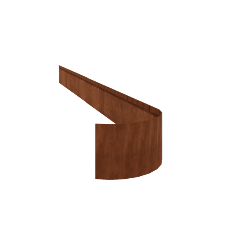 Kortena tērauda dobes apmale - Saplacināta FLEX - Augstums 23 cm - 150 cm