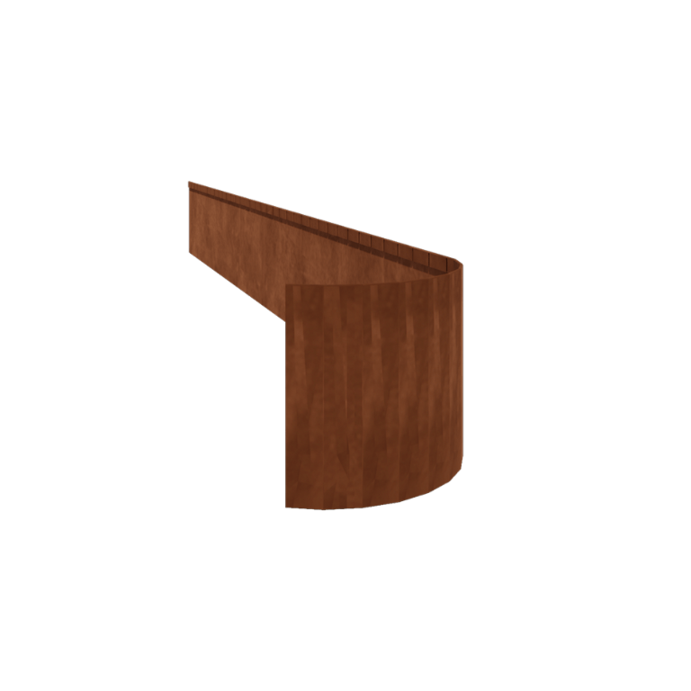 Kortena tērauda dobes apmale - Saplacināta FLEX - Augstums 35 cm - 240 cm