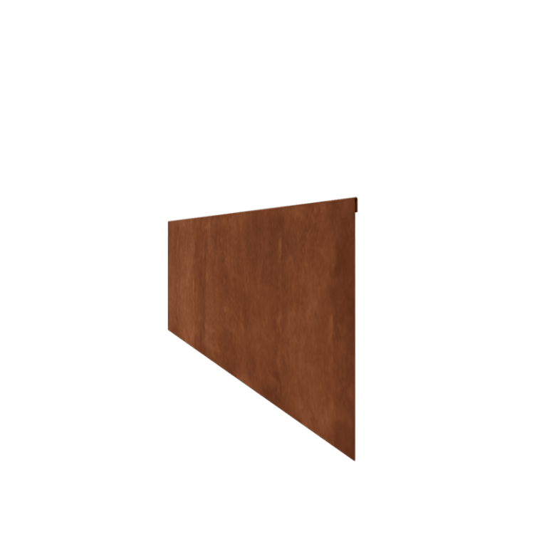 Kortena tērauda dobes apmale - Saplacināta - Augstums 35 cm - 150 cm