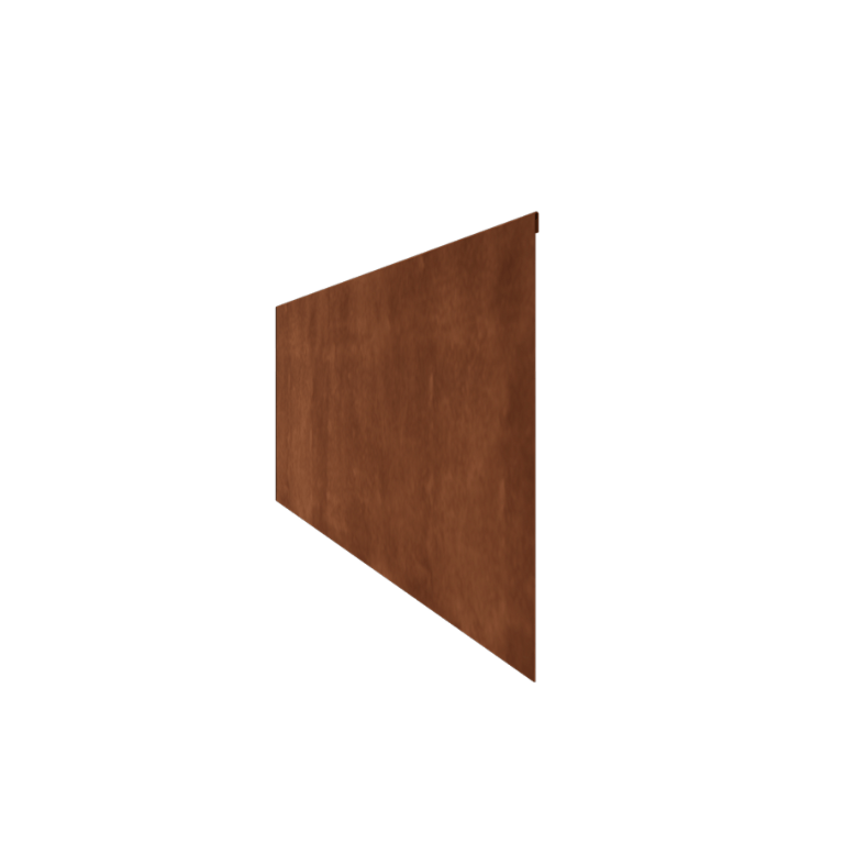 Kortena tērauda dobes apmale - Saplacināta - Augstums 45 cm - 150 cm
