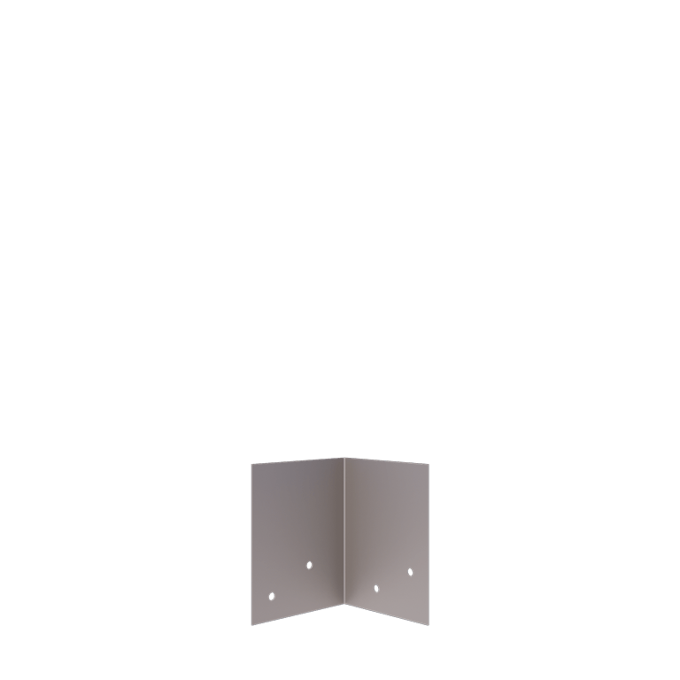 Cinkota tērauda savienojuma plāksne - 90° - Apmales augstums 12 / 15 cm