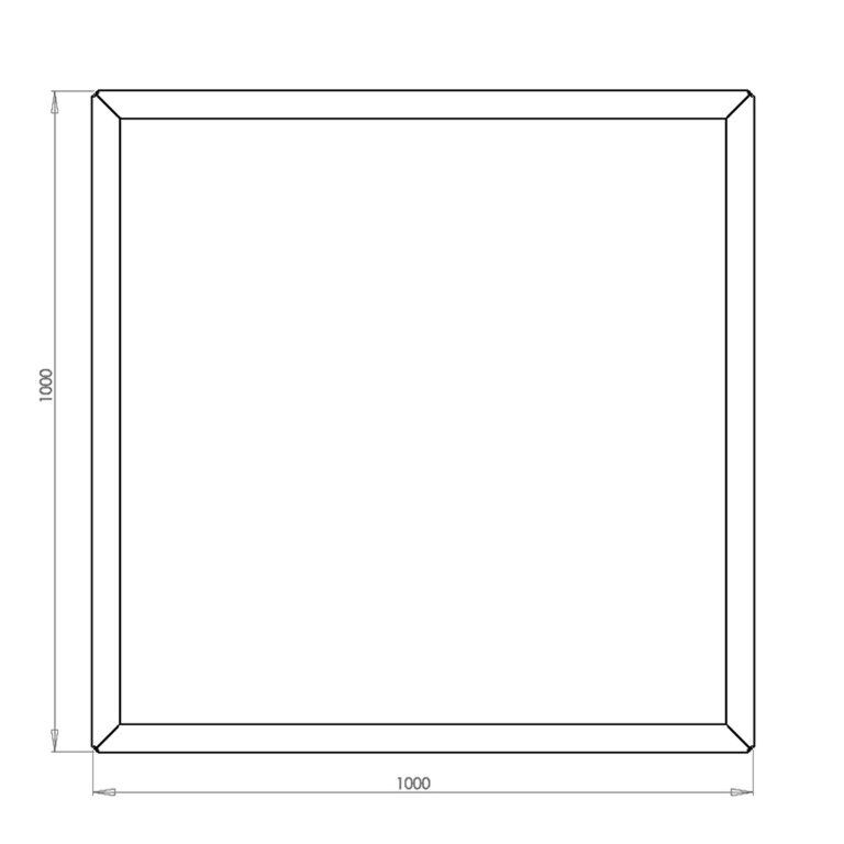 Pulverpārklāta tērauda puķu kaste Miami 100 x 100 cm