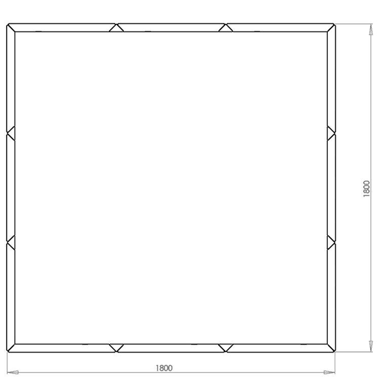 Kortena tērauda puķu kaste Miami xxl 180 x 180 cm