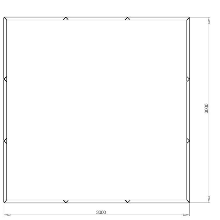 Kortena tērauda puķu kaste Miami xxl 300 x 300 cm