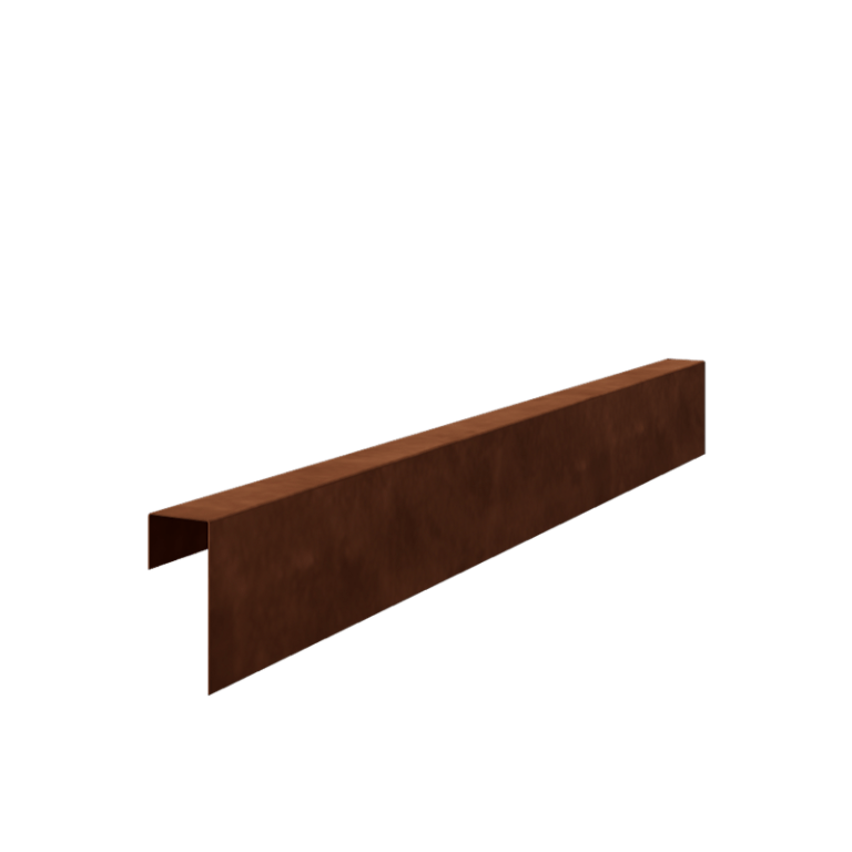 Kortena tērauda U veida profils - 15 x 6 x 5 cm - 150 cm