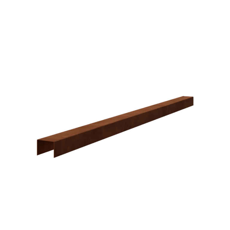 Kortena tērauda U veida profils - 5 x 6 x 5 cm - 150 cm