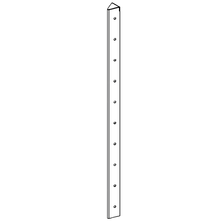 Stūra elements tērauds ar pulverkrāsas pārklājumu 45° 100 cm