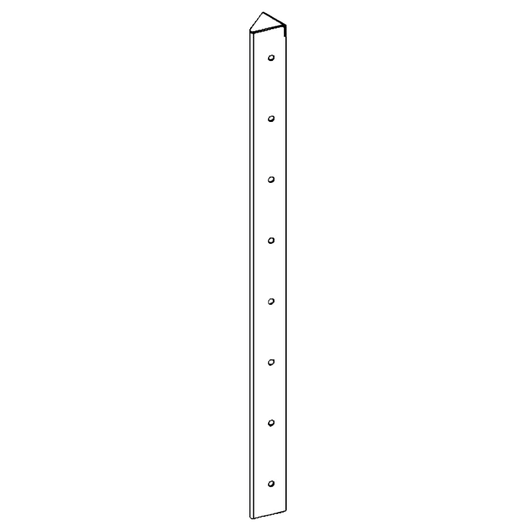 Stūra elements tērauds ar pulverkrāsas pārklājumu 45° 80 cm